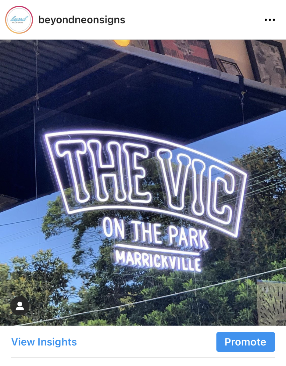 The Vic on the Park Marrickville custom signage