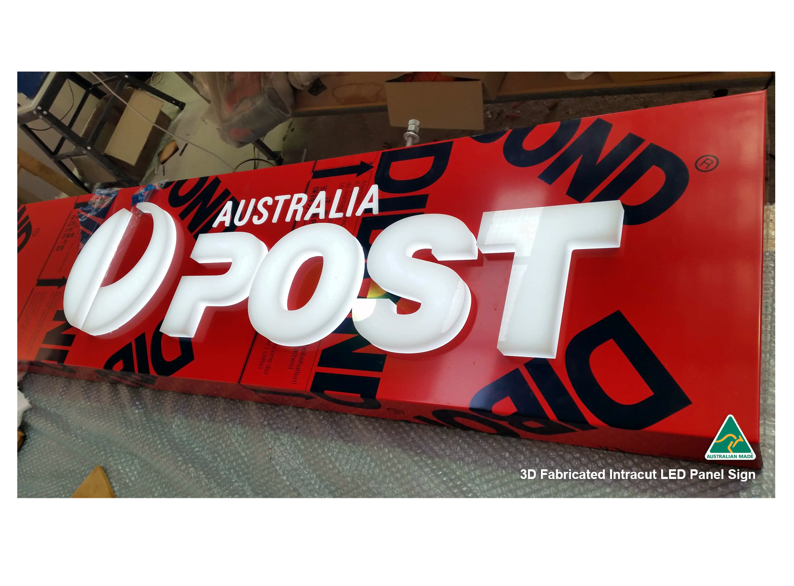 custom made 3D face-fabricated intracut LED panel sign