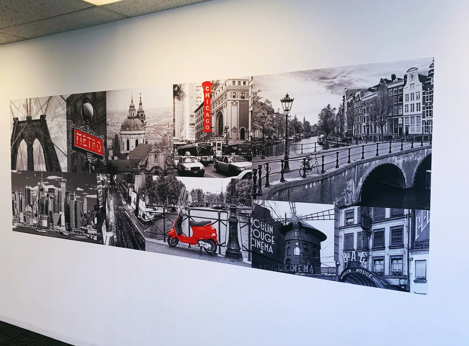 wall branding graphics printed