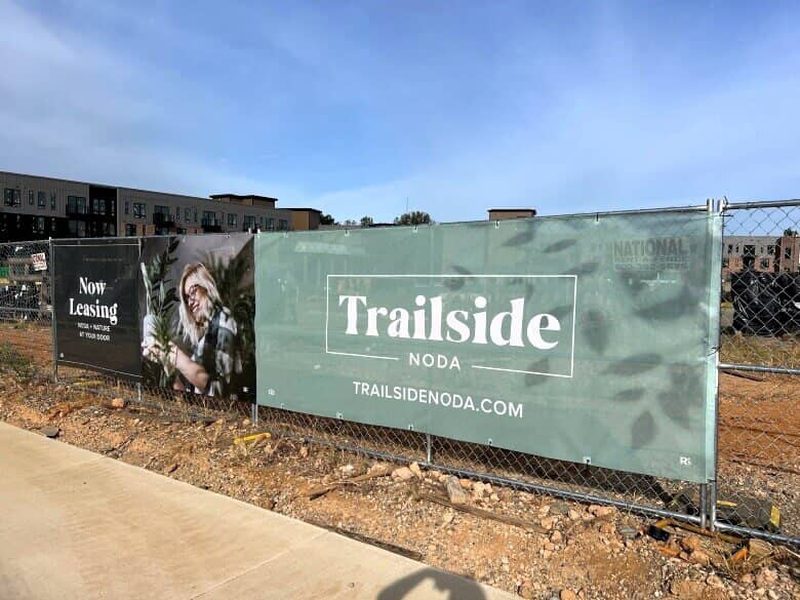 Construction site hoarding and mesh banner signage Sydney